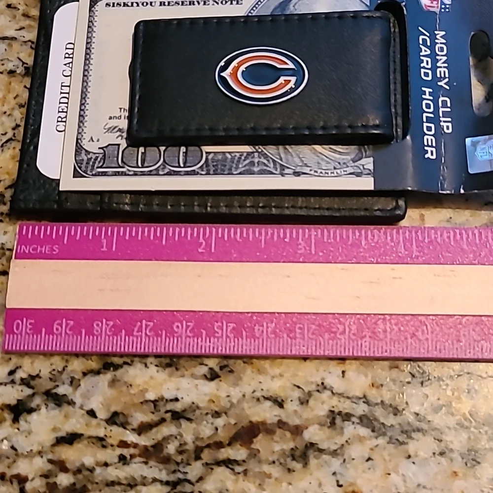 NWT Chicago Bears money clip/cardholder
